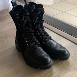 ZARA combat boots-black